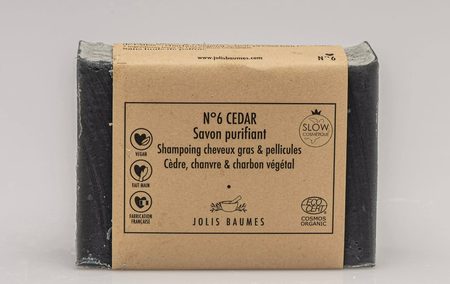 Savon n°6 CEDAR détox et purifiant, corps et cheveux de Jolis Baumes