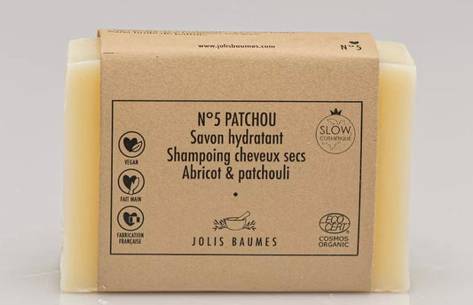 Savon n°5 PATCHOU peau sèche et matures de Jolis Baumes